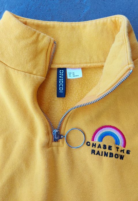 Bluza krótka zamek stójka XS 34 H&M