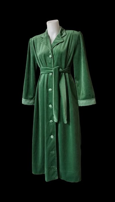 Винтажный длинный велюровый халат Diane von Furstenberg халат с поясом