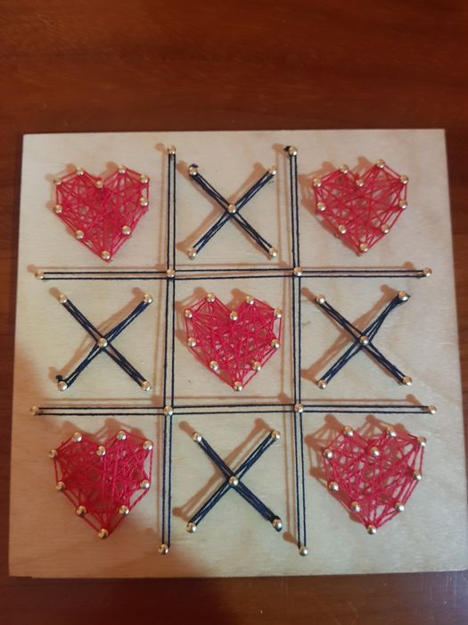 Quadro jogo do galo pregos