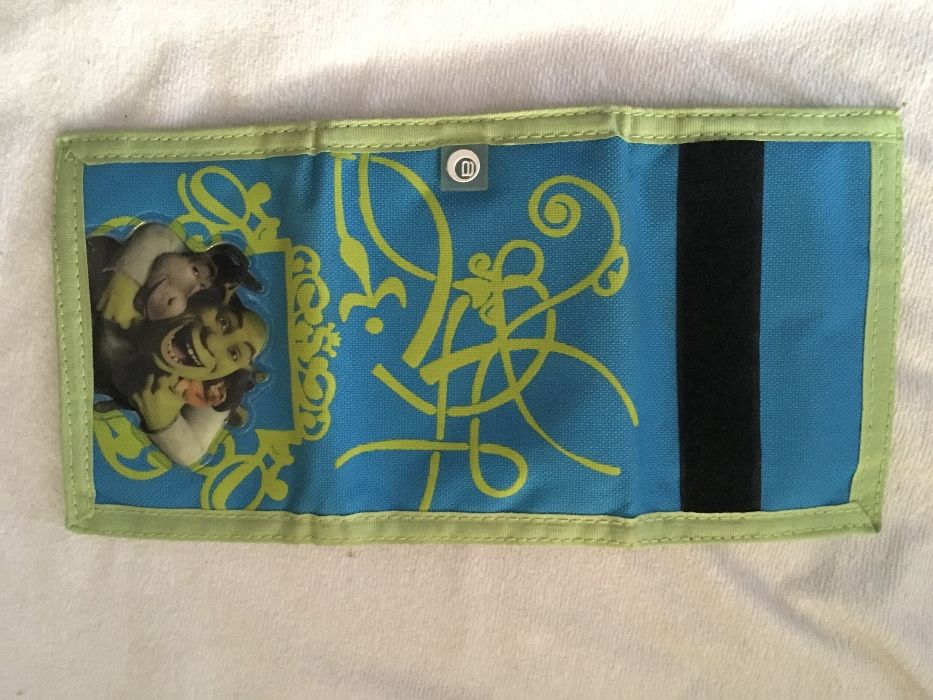 carteira de criança Shrek sem ter sido usada