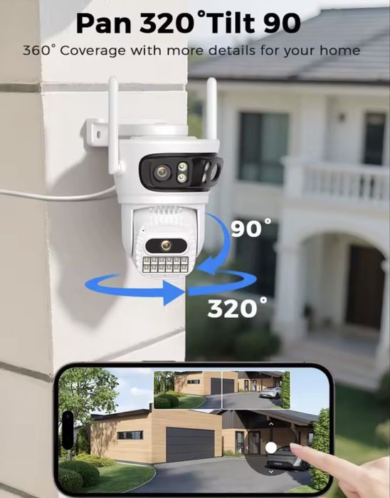 Найкраща якість зображення BESDER 12MP WiFi IP-камера PTZ Три екрани додаток icsee xmeye Уличная поворотная камера WIFI IP онлайн камера датчик руху