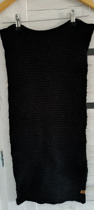 Czarny ciepły komin •Pa Ma Mi•