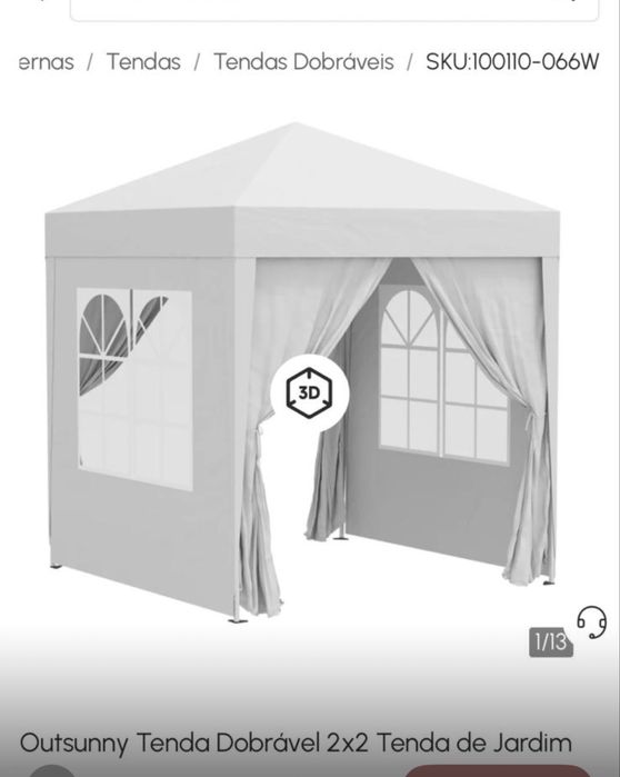 Vendo tenda e mesa novas