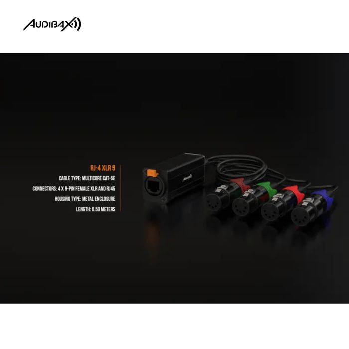 Audibax RJ-4 XLR Cabo Fêmea de 5 pinos