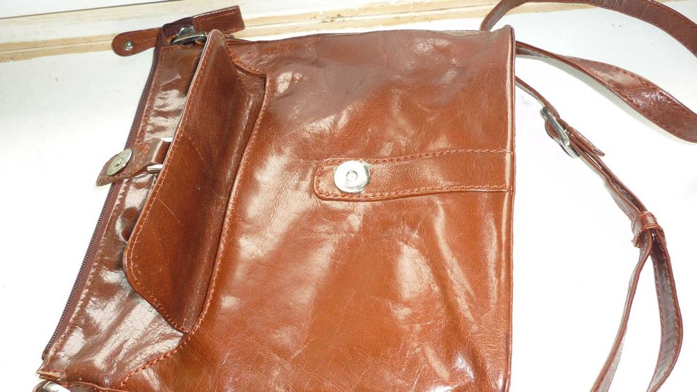 Ashwood- skórzana listonoszka brązowa