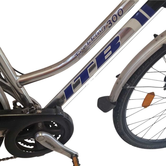 Rower damka ITB TREKKING 300 srebrny 26"