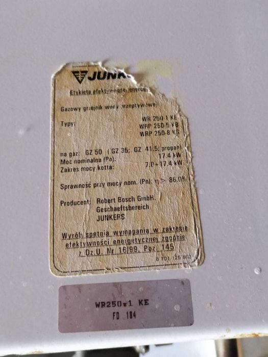 Piecyk gazowy Junkers