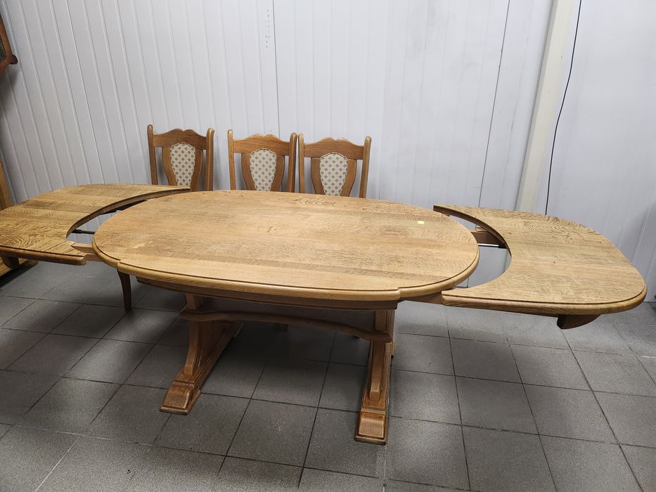 Дубовий стіл та 6 стільців