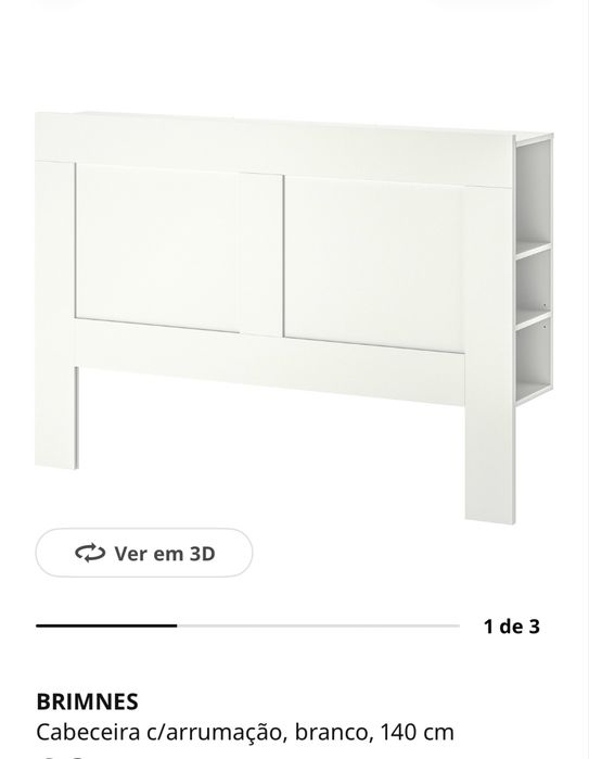 Cabeceira c/ arrumação Ikea Brimnes
