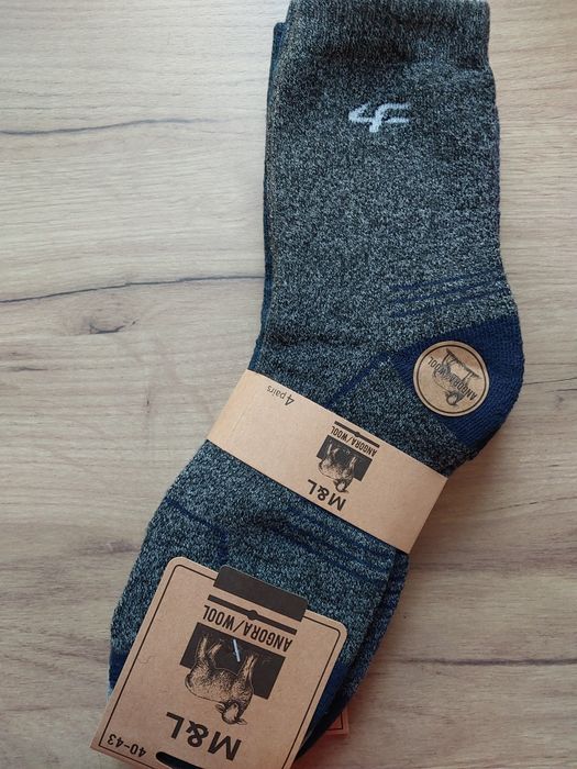 Skarpety męskie wełniane z angory 4 pary 30 zł