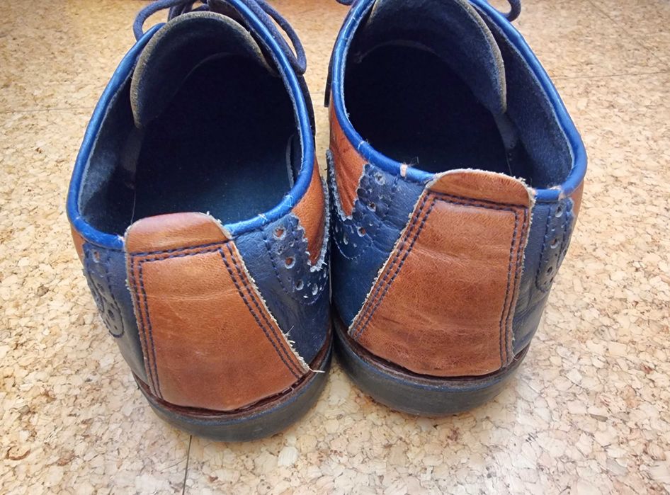 Sapatos castanhos e azuis Seaside, tamanho 40