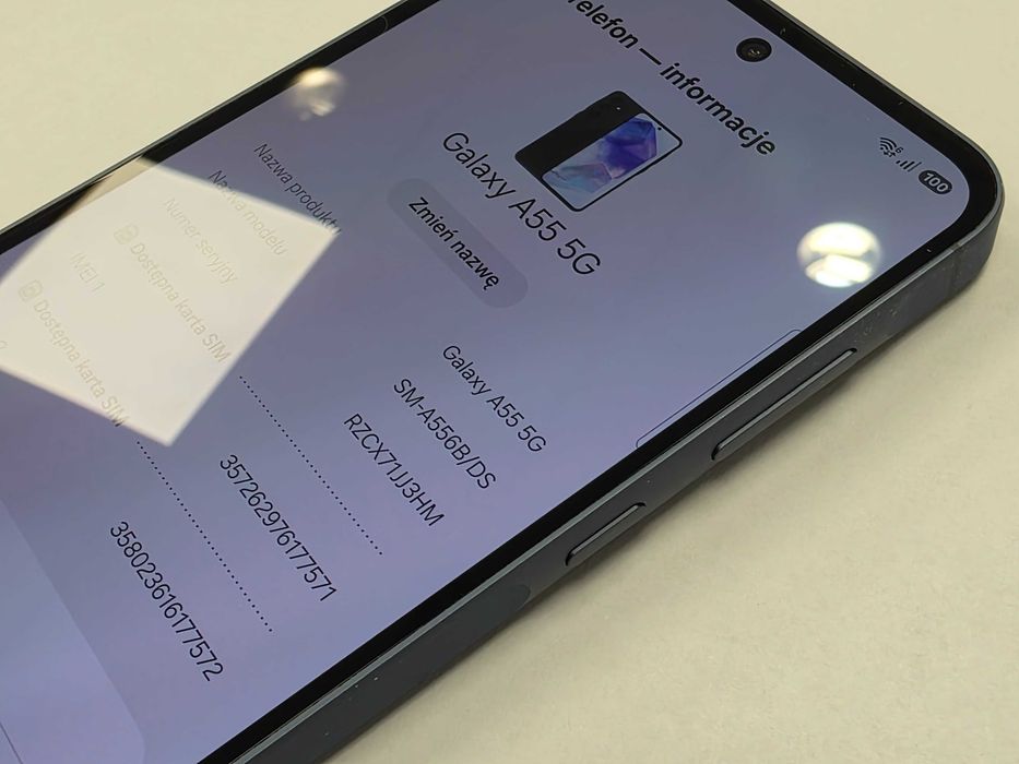 Samsung Galaxy A55 Dual SIM/ 8GB/ 128GB/ Awesome Navy/ Grade B+ do A-/ + ładowarka/ BAT 99%/ GW 12 MSC