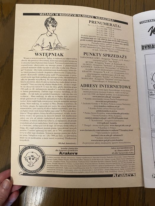 Krakers  7 ( 1998/03 ) magazyn komiksowy, komiks