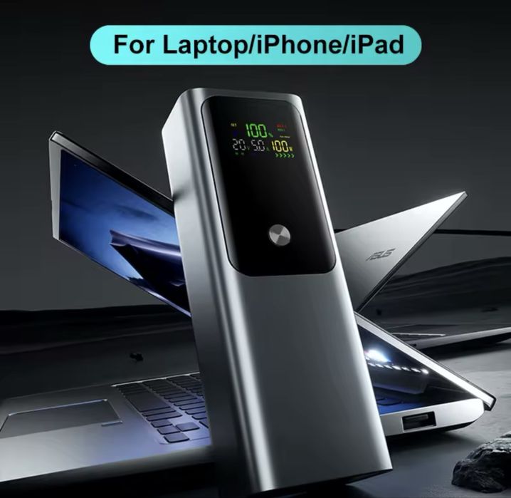 Потужний Power Bank 100W 20000mAh – Ідеально для ноутбука та смартфона!