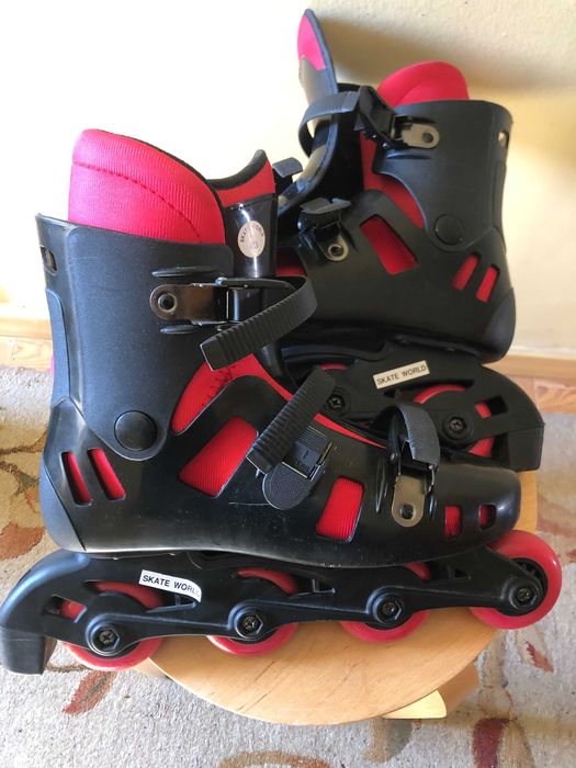 Patins em linha, skate world, nº 43, usados uma vez