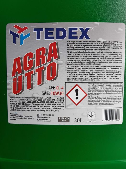 Olej Tedex AgraUtto 10w30 zamiennik Ambra Multi G 20L Case MAT 3525