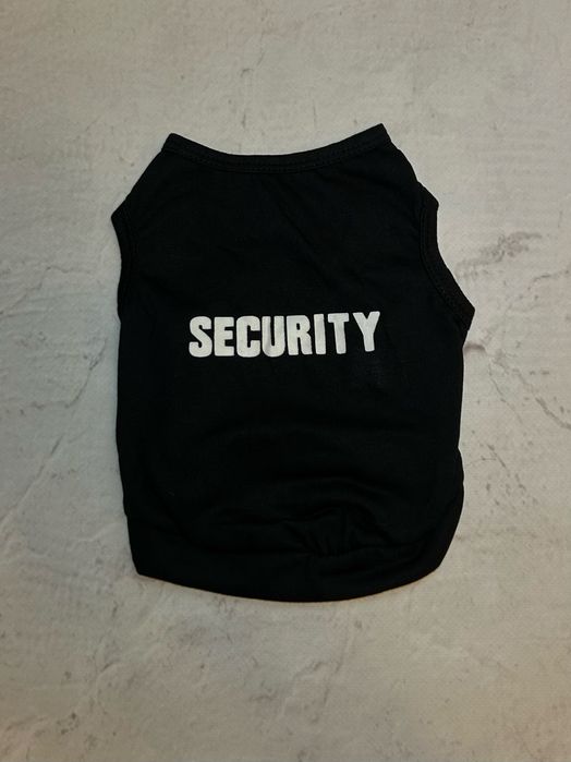 футболка для собаки з принтом security, одежда для собаки