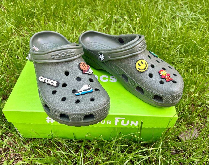 Крокси темно-зелені, хакі, Crocs Classic Army Green 38, 39, 40, 42, 43, 44розмір