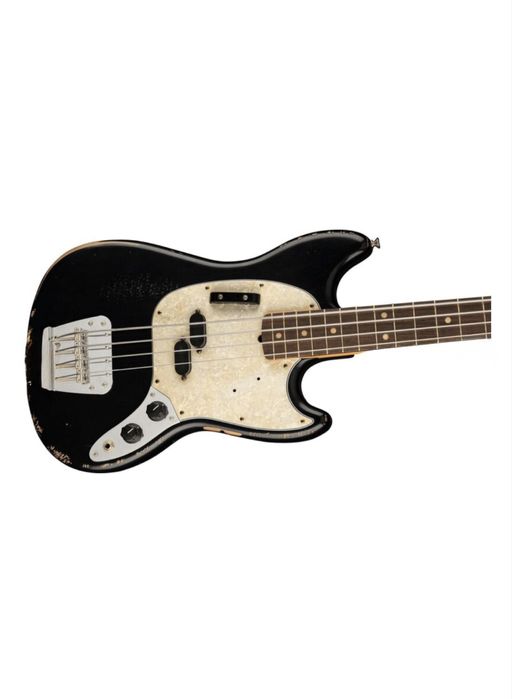 Fender JMJ Road Worn Mustang Bass RW Black Bas elektryczny