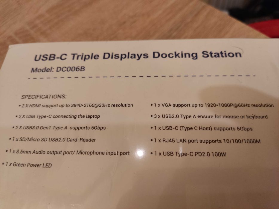 2 lub 3 Monitory / TV - Nowa Stacja jak Dokująca z 2 x HDMI 4K - Okazja ?