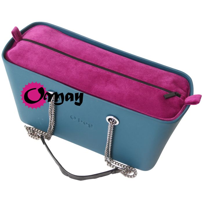 Organizer do OBAG CITY welur purpura czarny 2 kieszenie wkład OMAY