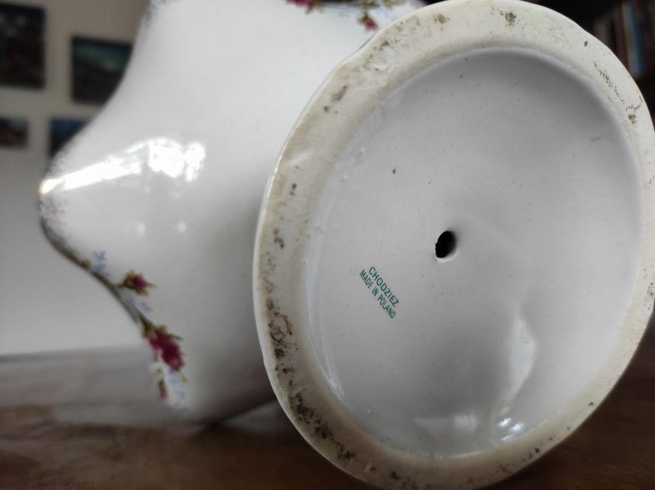 Porcelanowy koszyk salaterka CHODZIEŻ IWONA RÓŻA