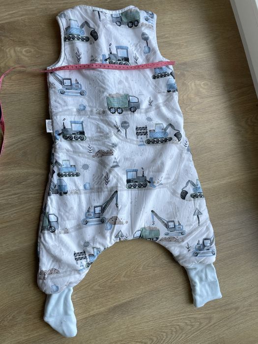 Śpiworek z nogawkami chłopięcy maszyny budowlane