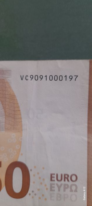 Notas euro  capicua /Números em  sequência numérica