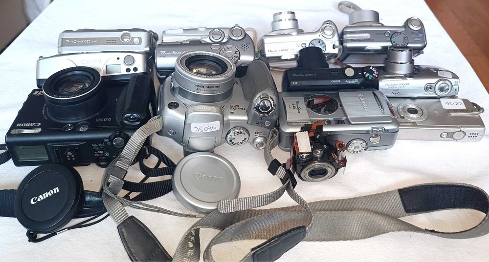 12 máquinas fotográficas compactas avariadas - Pack 1