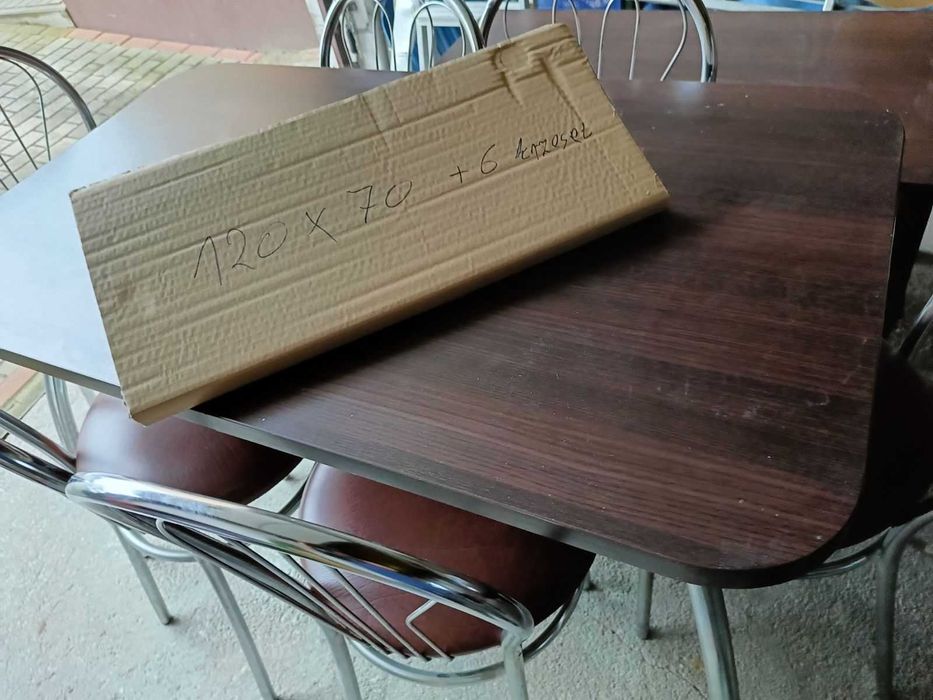 Stół 120x70 + 6 krzeseł