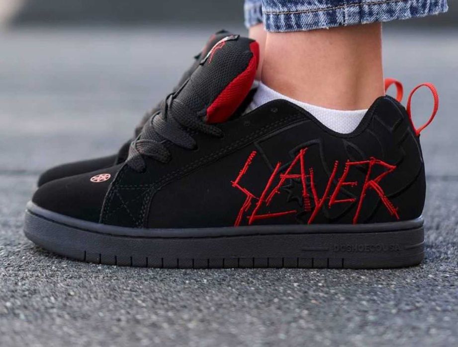 Кожаные кроссовки DC Shoes Court Graffik чорні кросівки дс корт графік