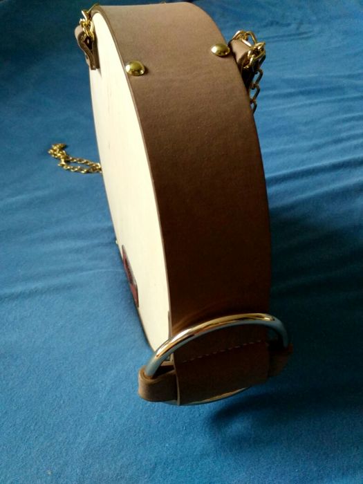 Torebka damska na łańcuszku drewniana Handmade