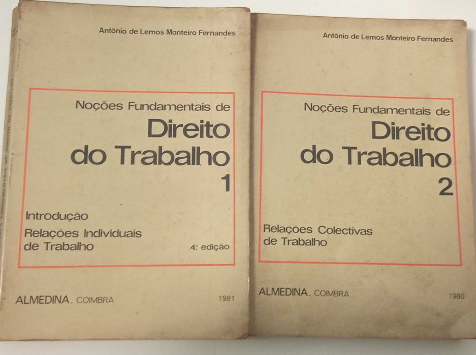 Noções fundamentais de Direito do Trabalho, de Monteiro Fernandes