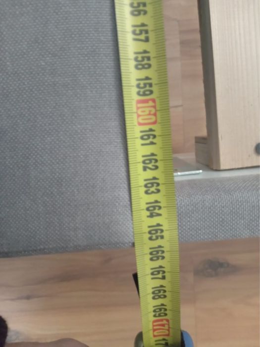 Łóżko stelaż szare 160 x 200 cm