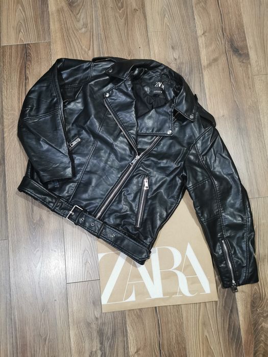 Skórzana kurtka Zara kurtka biker ramonseka L 40 oversize