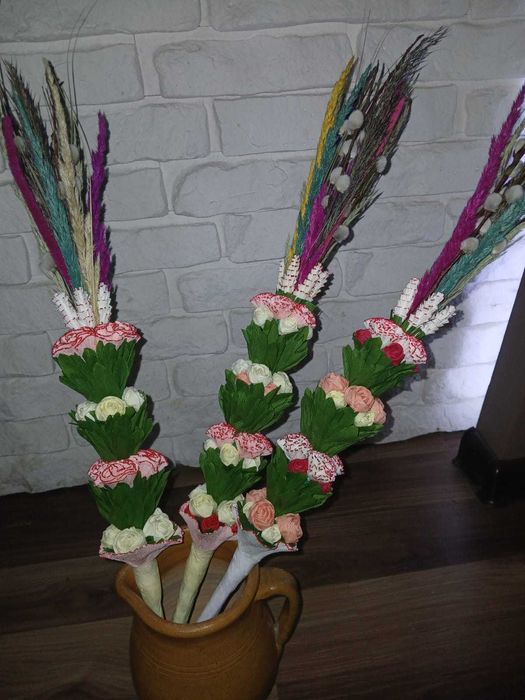 Palma wielkanocna 55 cm, rękodzieło