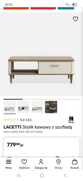 Ława salonowa dąb
