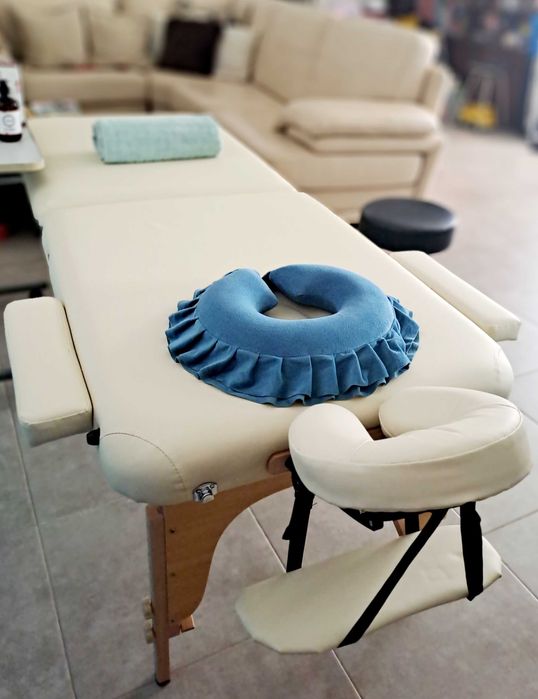 Mesa de massagem, dobrável, nova, usada poucas vezes.