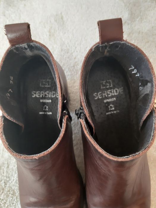 Botins pele SEASIDE castanho  36