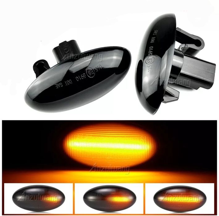 Динамични поворотники Peugeot 107 108 206 207 407 607 Citroen C4 C5 C6