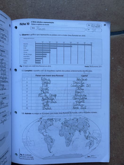 Caderno de atividades Geografia 7
