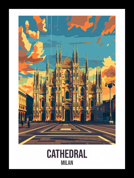 Plakat 13x18cm Cathedral, Milan