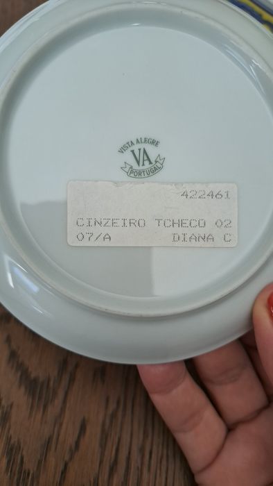 Conjunto 2 Pratos / Cinzeiros Vista Alegre "Diana C" - Motivos Caça