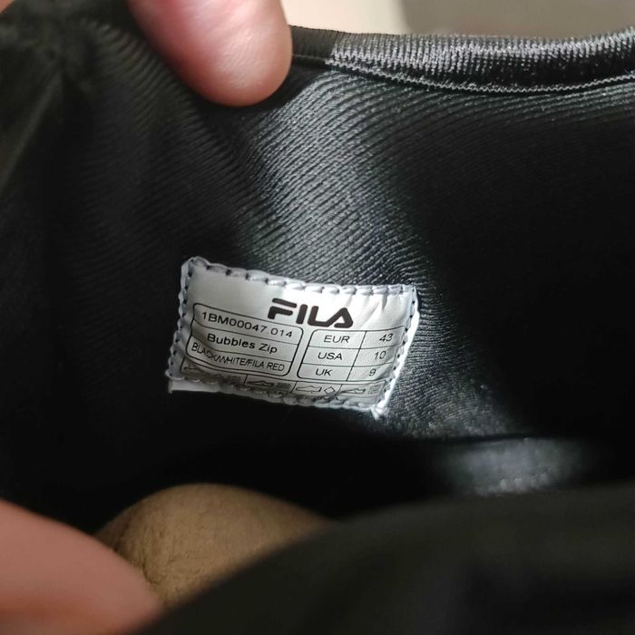 FILA Bubbles Zip r. 43 (27 cm) 1BM00047.014 Black/White/Fila Red
