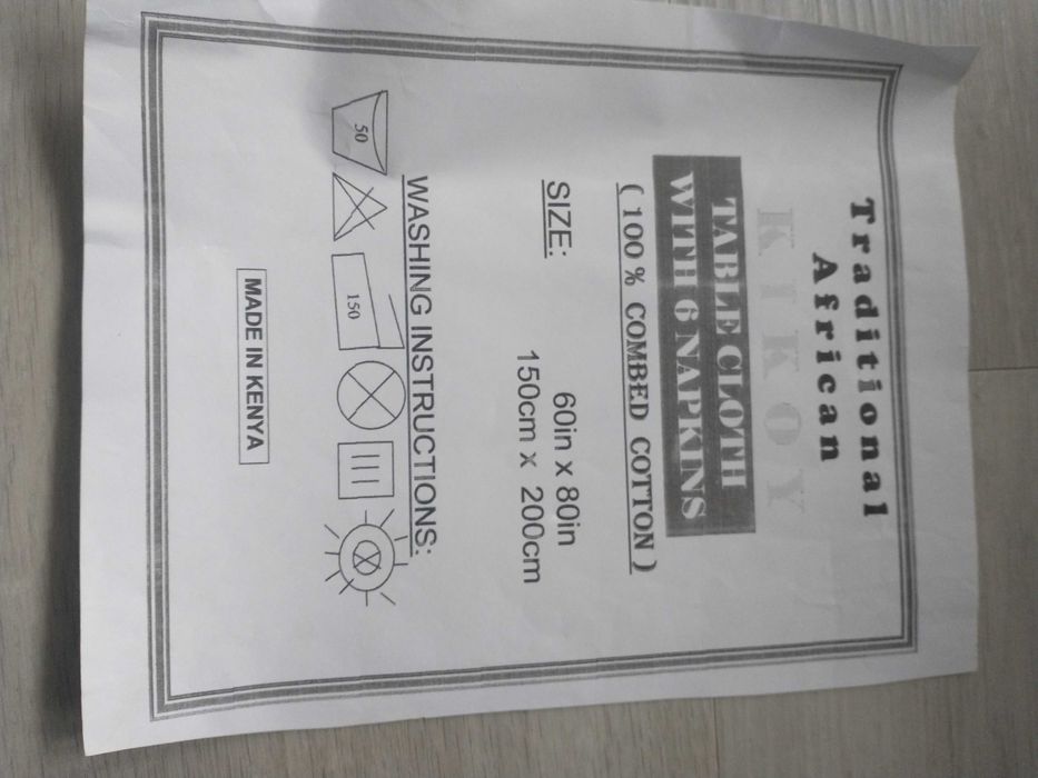 Obrus + serwetki z Kenii, obrus afrykański, oryginalny