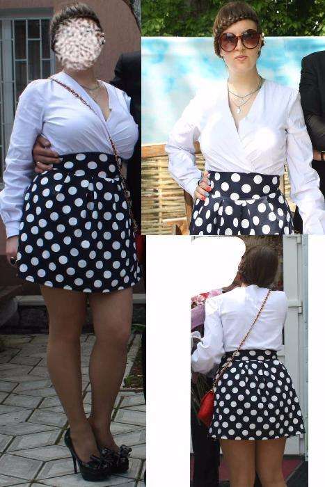 платье в горошек размер L