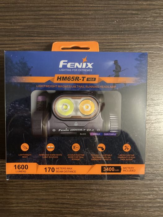 Ліхтар налобний Fenix HM65R-T V2.0 новинка весна 2024