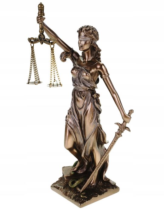 Figurka Justitia Bogini Sprawiedliwości 21cm Brąz Veronese Design