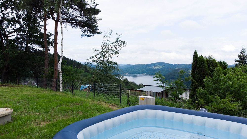 Domek na wynajem całoroczny jakuzzi jezioro las