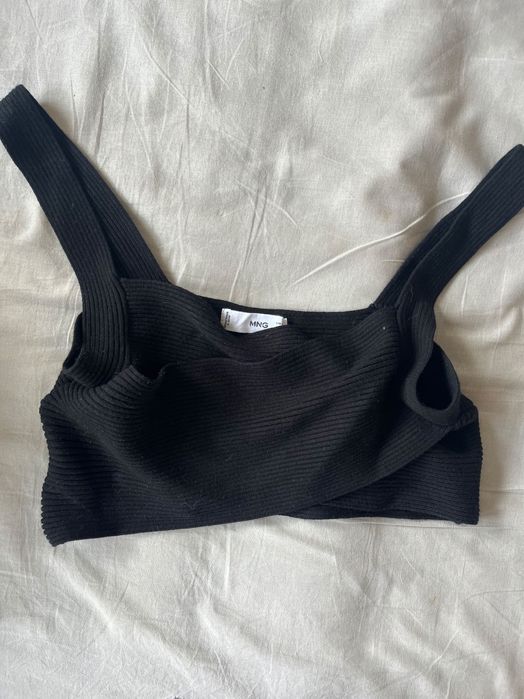 Czarny top Mango wiskoza M